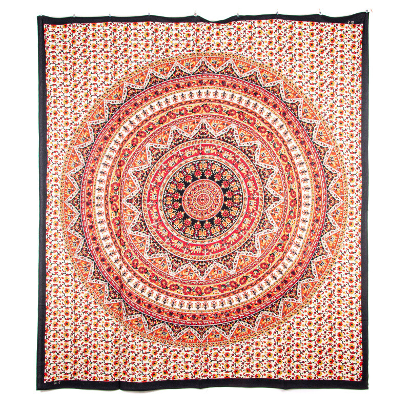 Bedspread Double Elephant Garden Brown