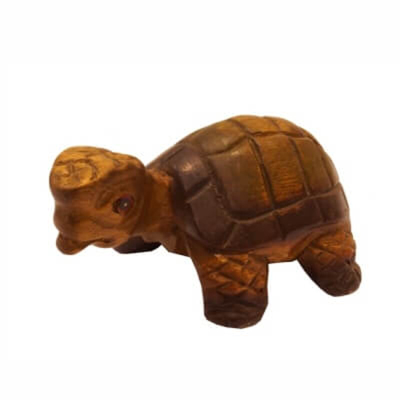 Statuette Wood Tortoise 9 cm