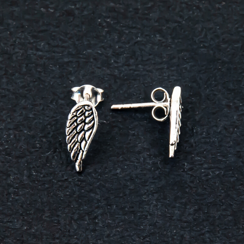 Silver Earrings Wing