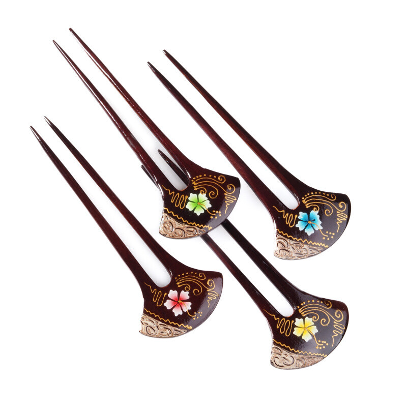 Hair Stick Double Flower 05