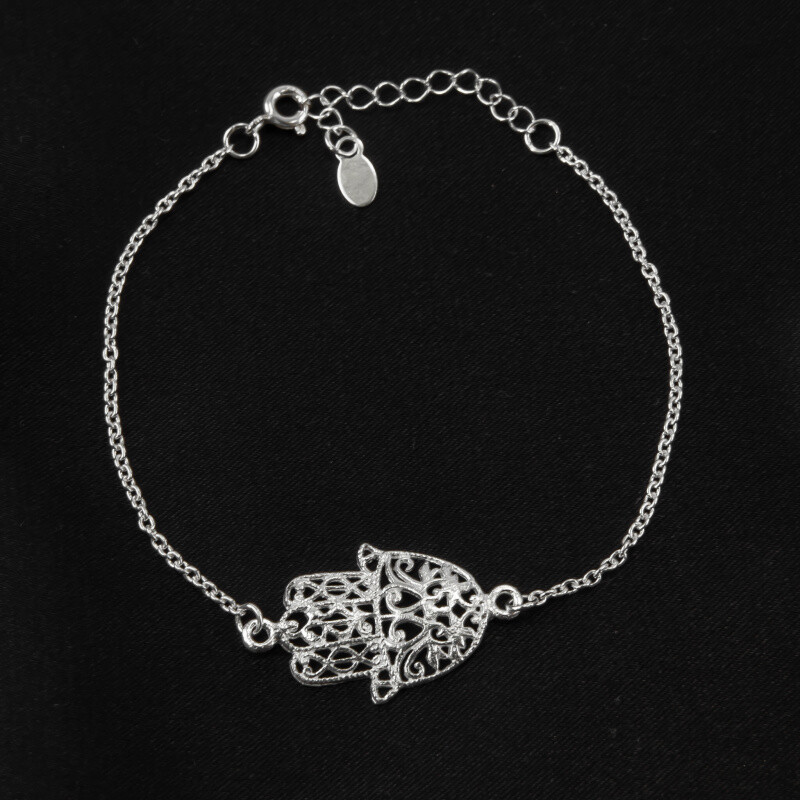 Silver Bracelet Simple Hamsa