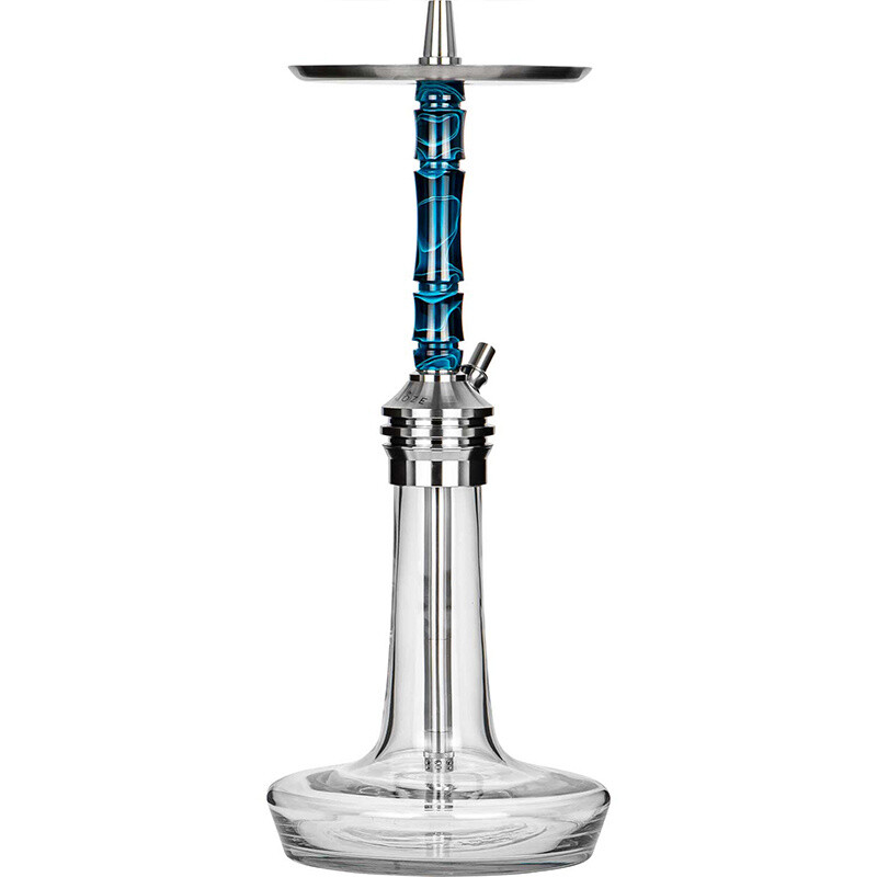 Hookah Moze Varity Lounge Silver Wavy Blue