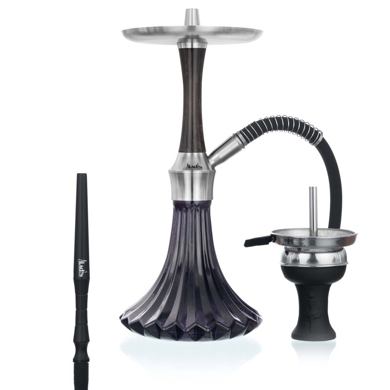 Hookah Aladin Epox 360 Silver Black Pattern