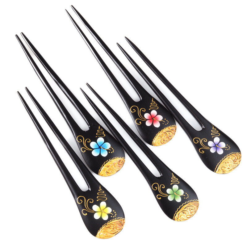 Hair Stick Double Flower 03