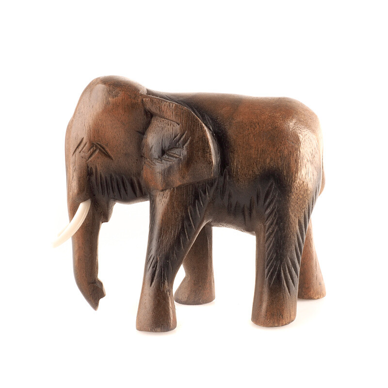 Statuette Wood Elephant 13 cm