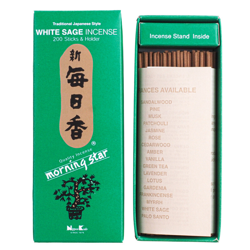 Japanese Incense Sticks Nippon M/S 200 sticks White Sage