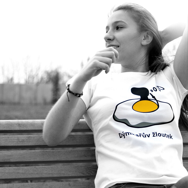 T-shirt Ladies' Dýmkařův žloutek White L