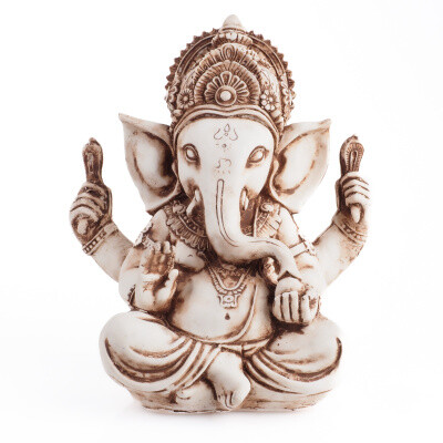 Statuette Resin Ganesha 22 cm White