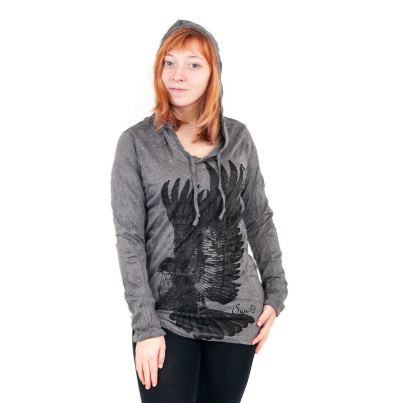 T-shirt Ladies' SURE Eagle Long Sleeve L Grey