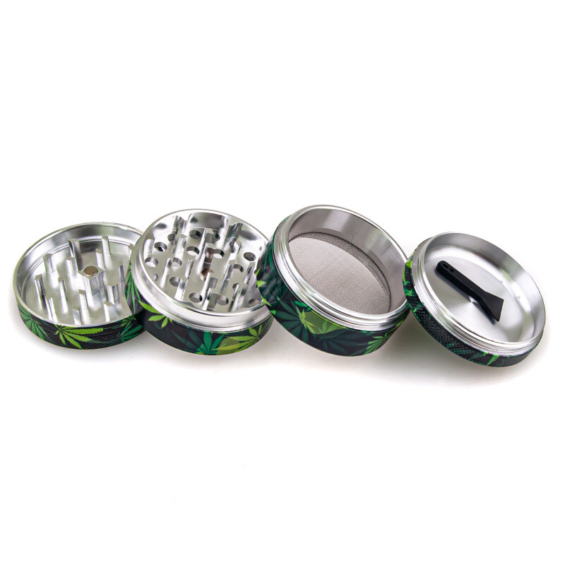 Grinder Black Leaf Camouflage CNC 5,4 cm 4-parts