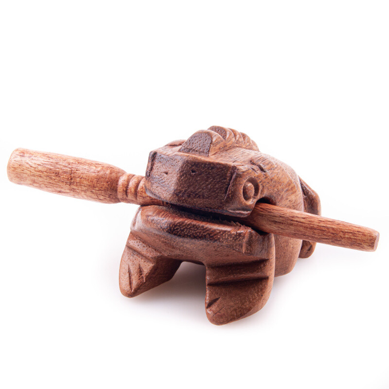 Playing Wooden Frog 10 cm Light