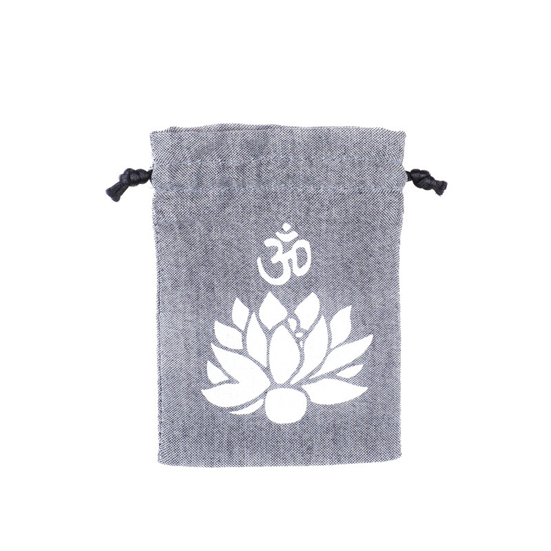Gift Bag Om Lotus 8 x 11 cm Grey