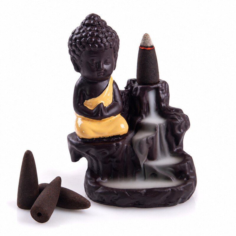 Incense Backflow Cone Holder Baby Buddha