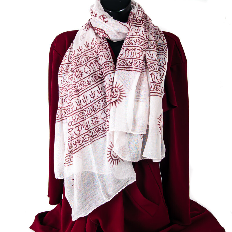 Shawl Mantra White