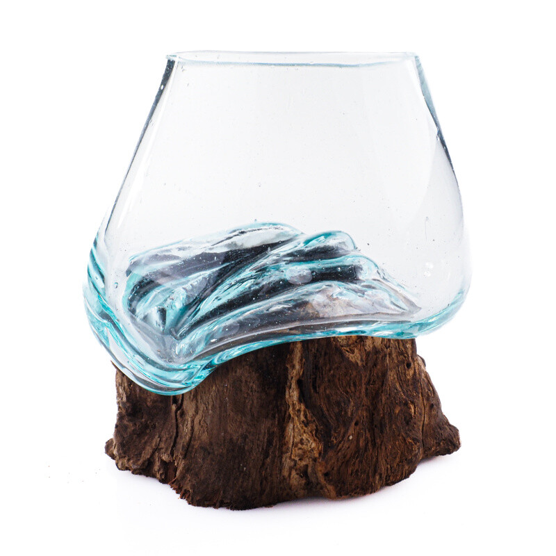 Glass Jar on Driftwood Small 05