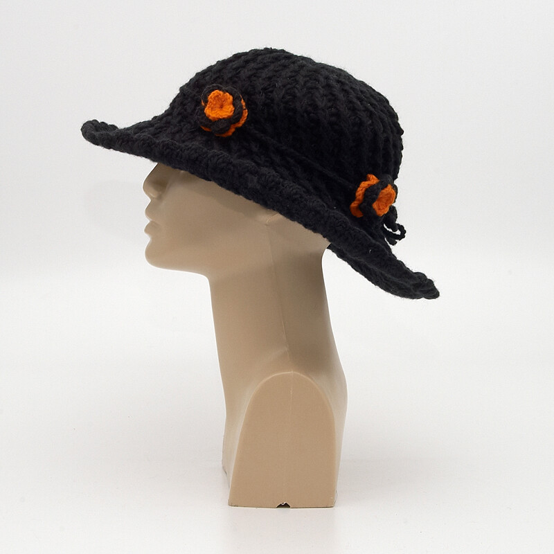 Hat Ladies' Clara Black Orange