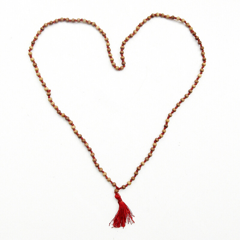 Japa Mala Sandal 06 mm with Knots
