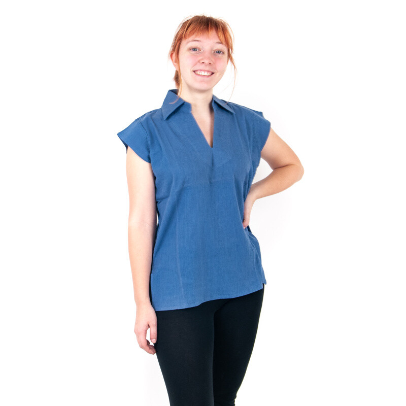 Top Blouse Leona XL Blue