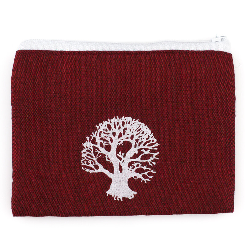 Purse Zippy Tree of Life Wine Red
