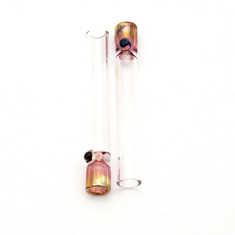 Glass Pipe Pyrex Chillum Pink 8 cm with Ball
