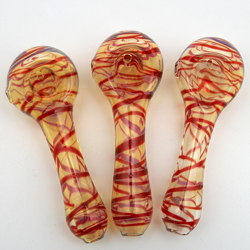 One-hitter Pyrex Tiger Red