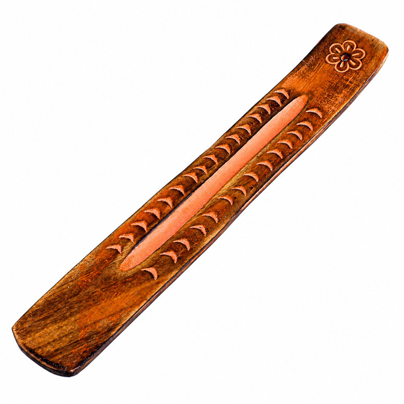 Incense Stick Holder - Ski Decorated Orange