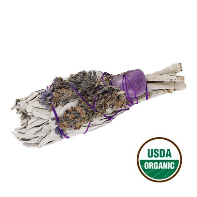 Smudge Torch Healing - White Sage + Amethyst