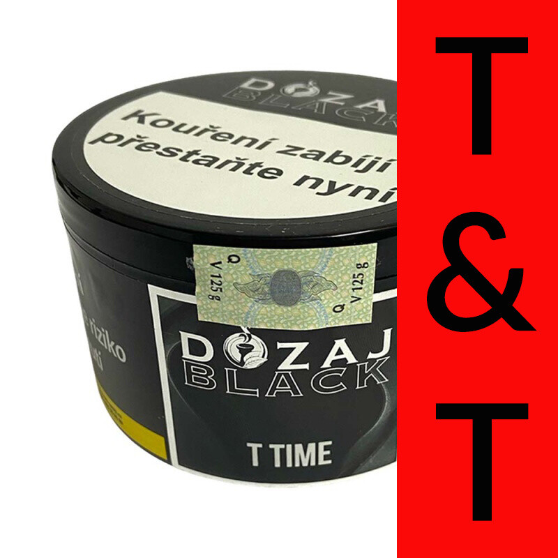 Hookah Tobacco Dozaj Black T Time 125 g