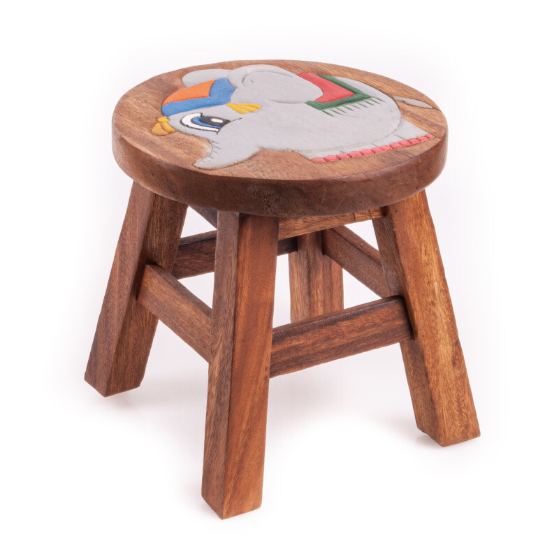 Wooden Stool Decor Elephant Kiddo