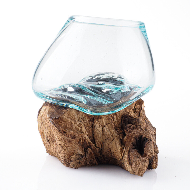 Glass Jar on Driftwood Small 08
