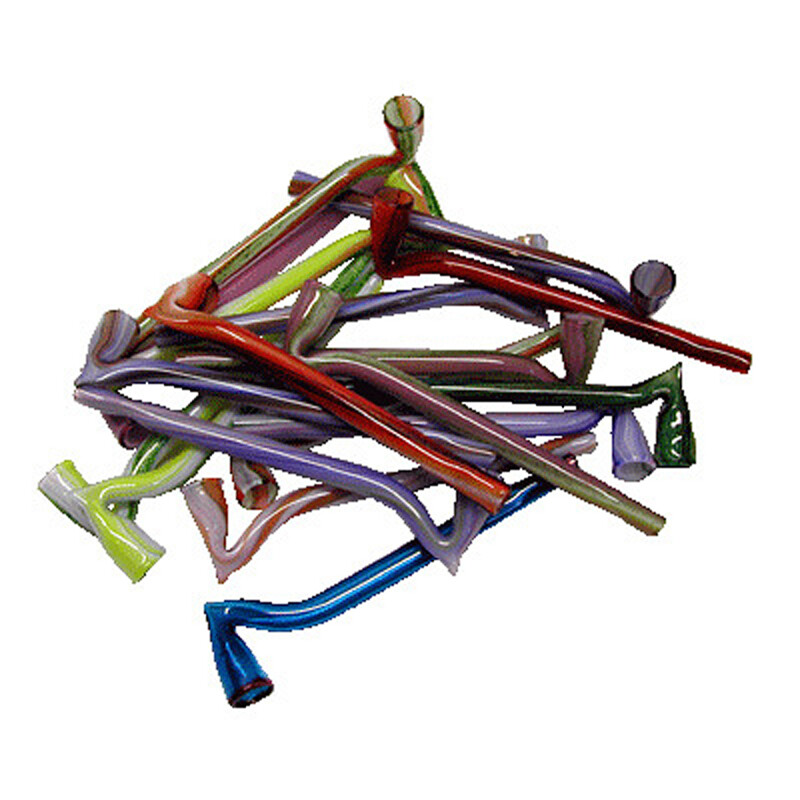Glass Pipe Coloured Sausage 9 cm
