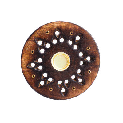 Incense Stick Holder - Plate Wooden Star 7,5 cm