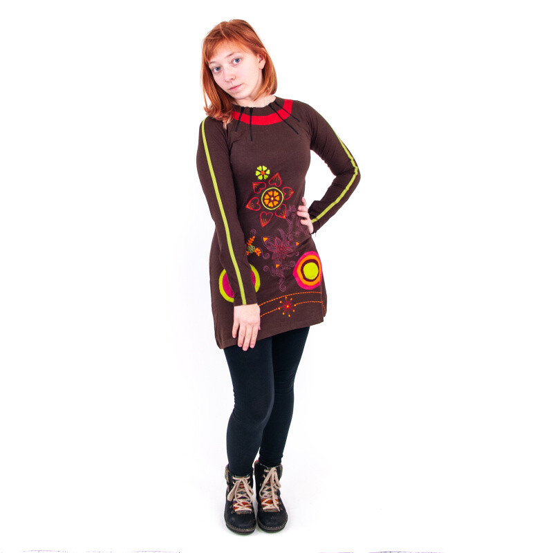 Dress Joy 17 Long Sleeve M Brown
