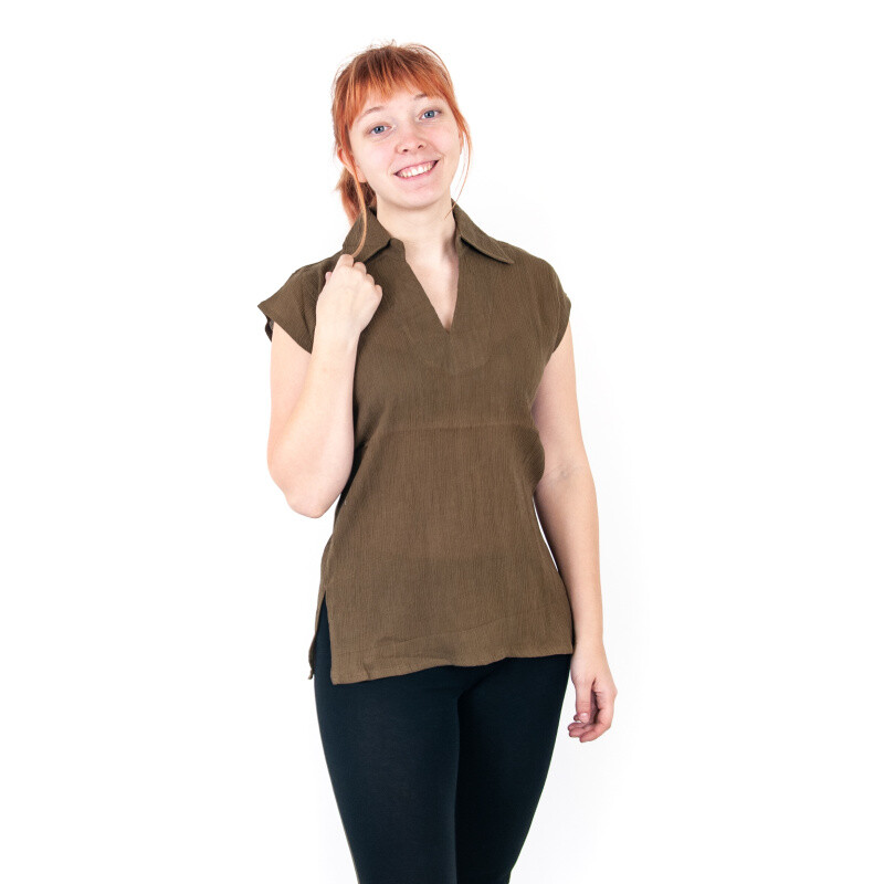Top Blouse Leona M Khaki