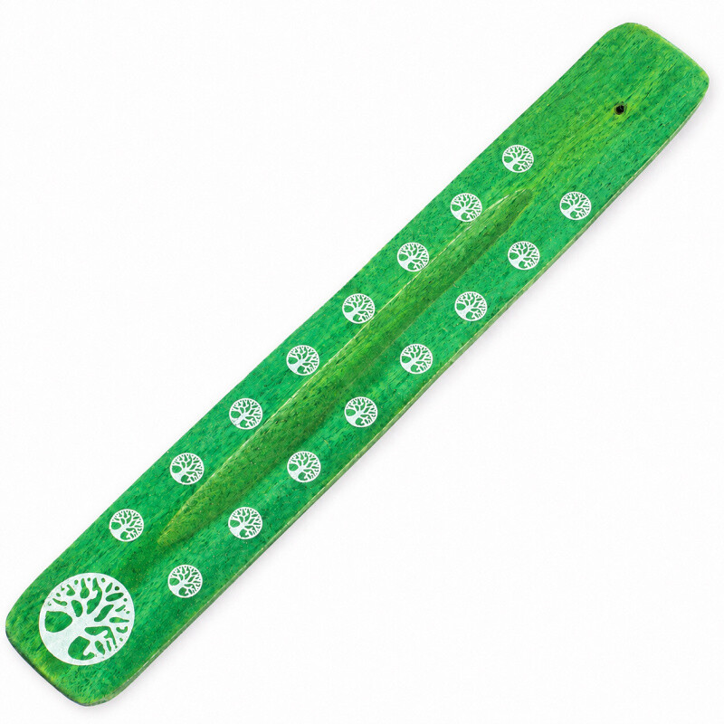 Incense Stick Holder - Ski Manju Tree of Life Green
