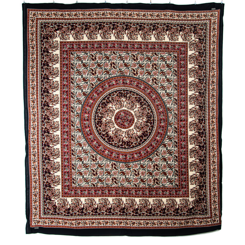 Bedspread Double Paisley Mandala Red