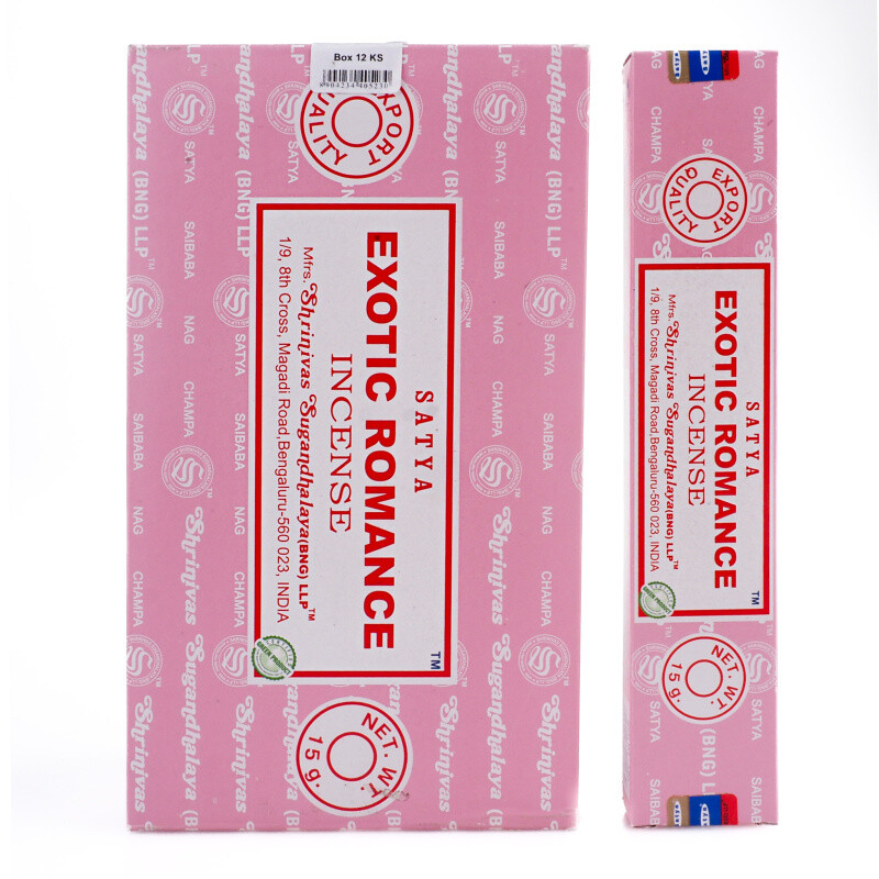 Indian Incense Sticks Satya PK Exotic Romance 15 g