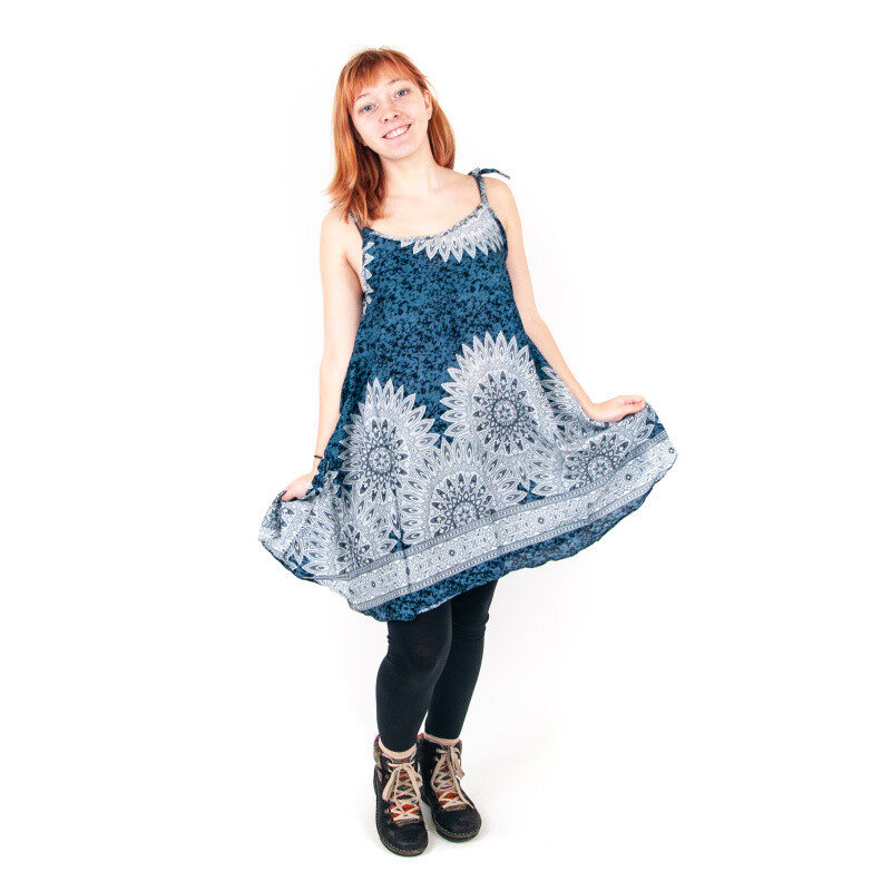 Wide Top Mandala Art Blue