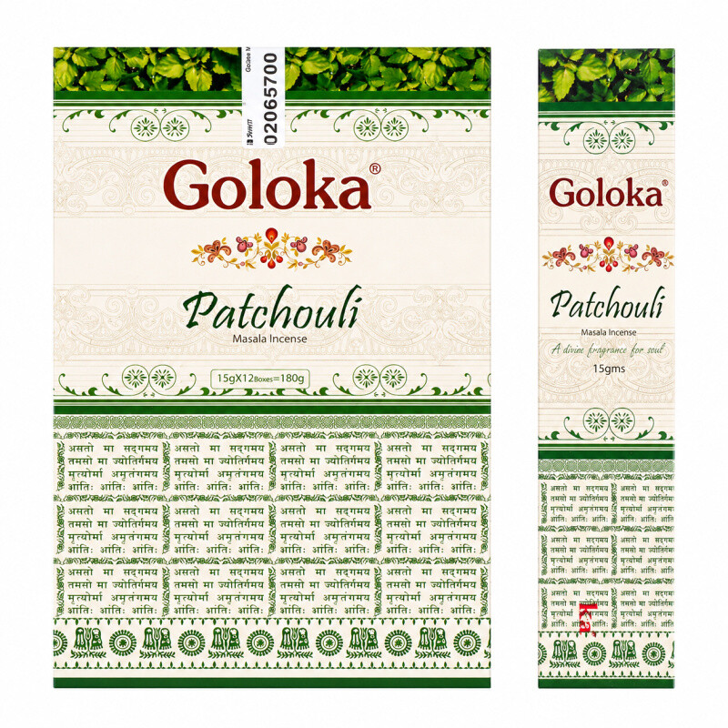 Indian Incense Sticks Goloka Masala Patchouli 15 g