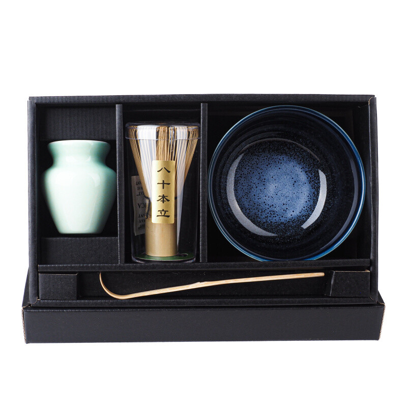 Matcha Ceramic Set Japan Uzu Blue