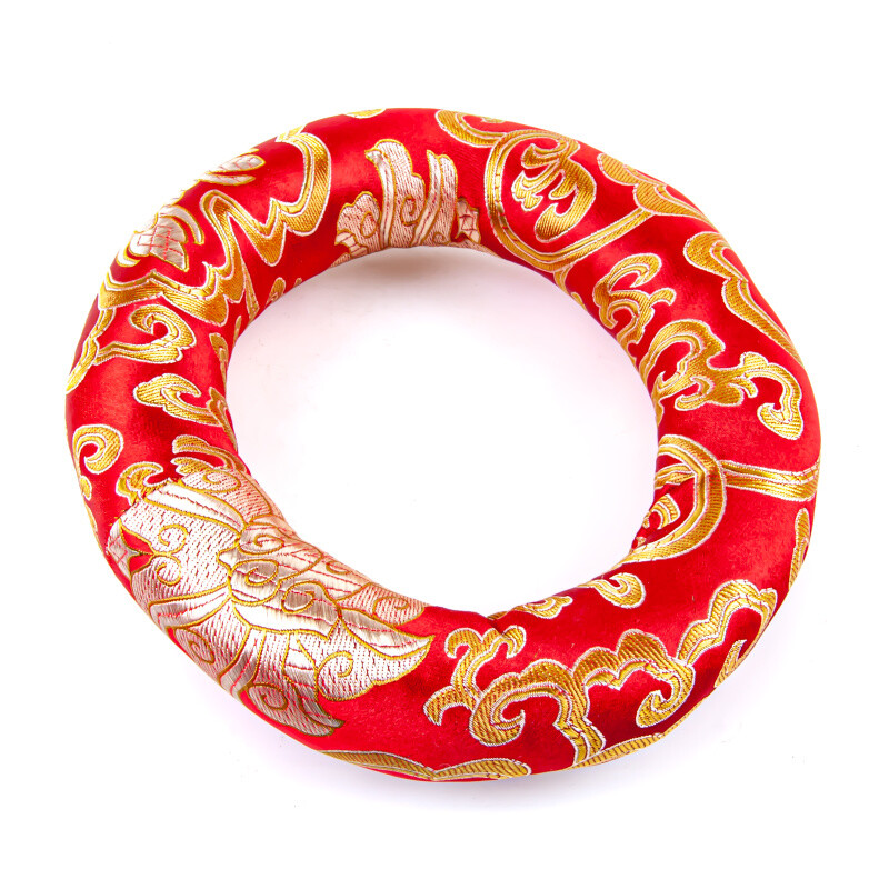 Tibetan Bowl Mat Orient Circle 18 cm Red