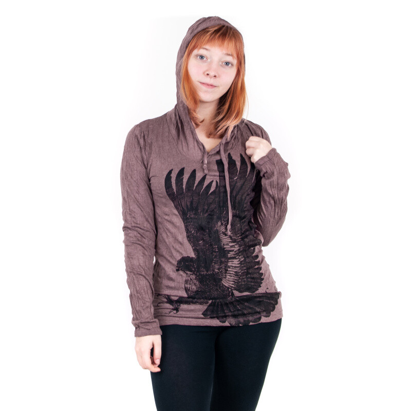 T-shirt Ladies' SURE Eagle Long Sleeve L Brown
