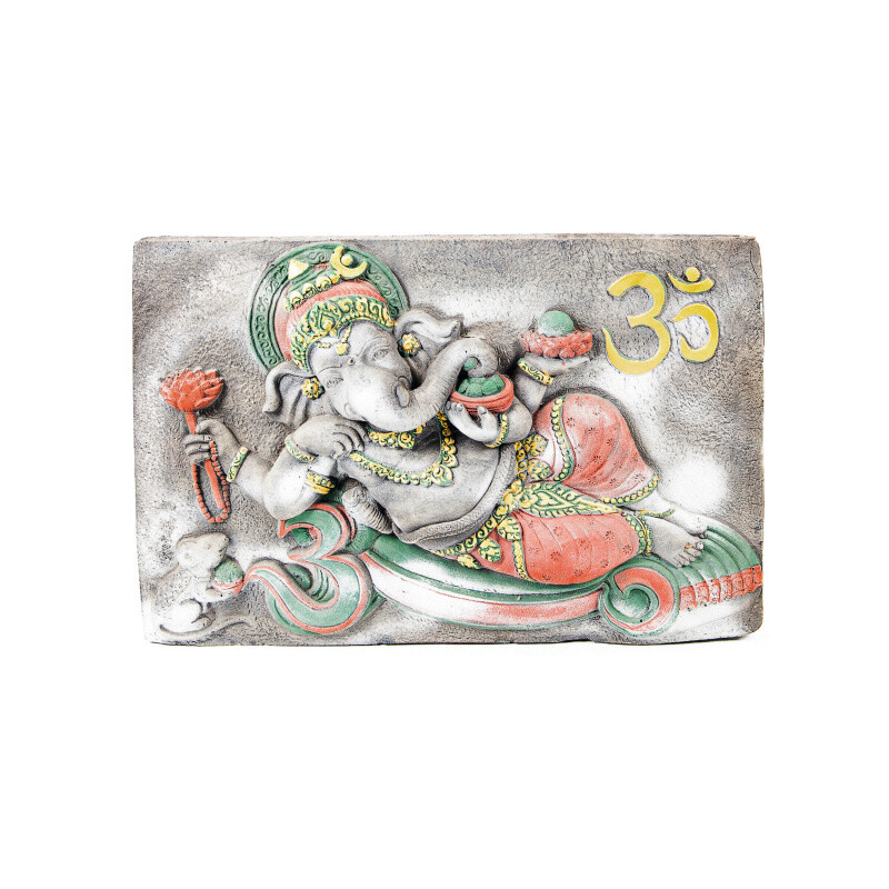 Concrete Decoration Lying Ganesh 60 x 40 cm Grey