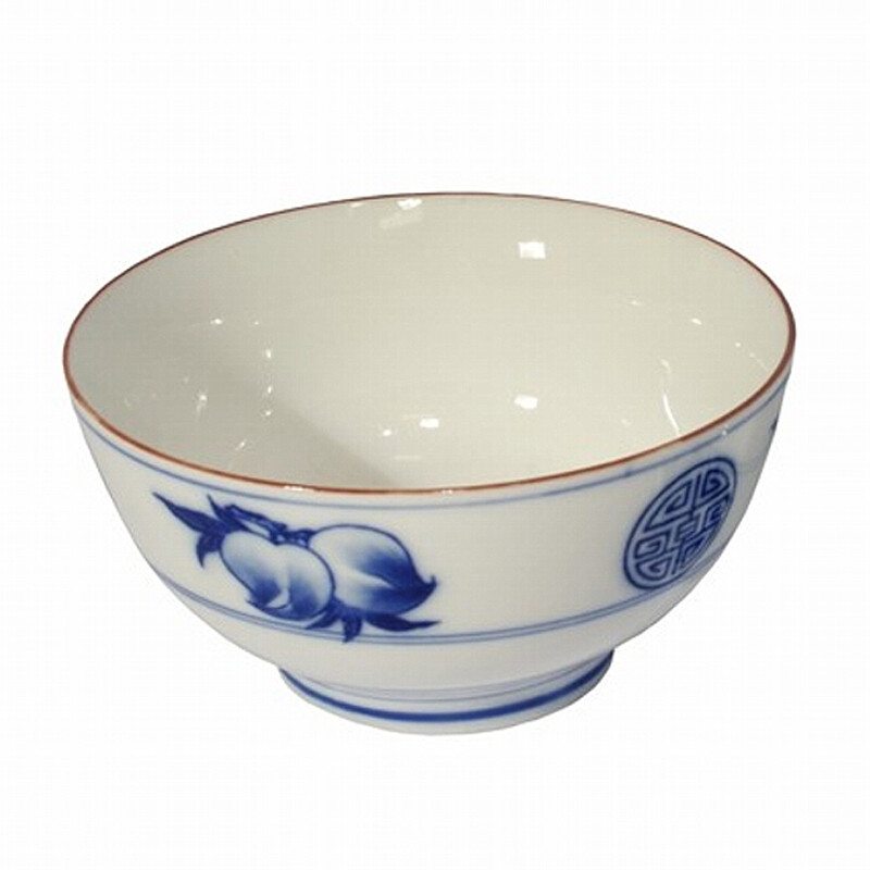 Porcelain Bowl with Symbols and Brown Edge 11,5 cm