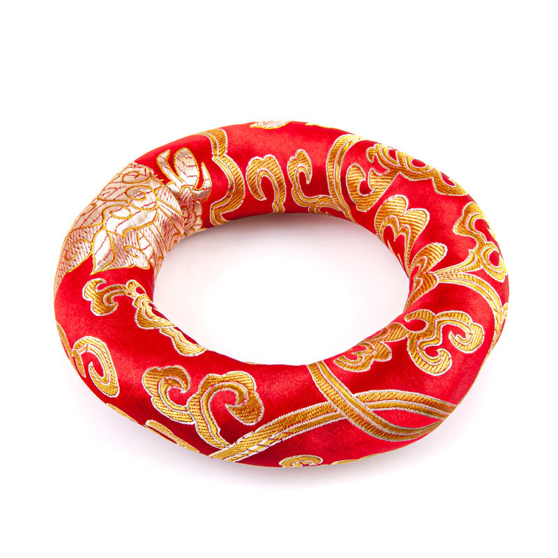 Tibetan Bowl Mat Orient Circle 14 cm Red