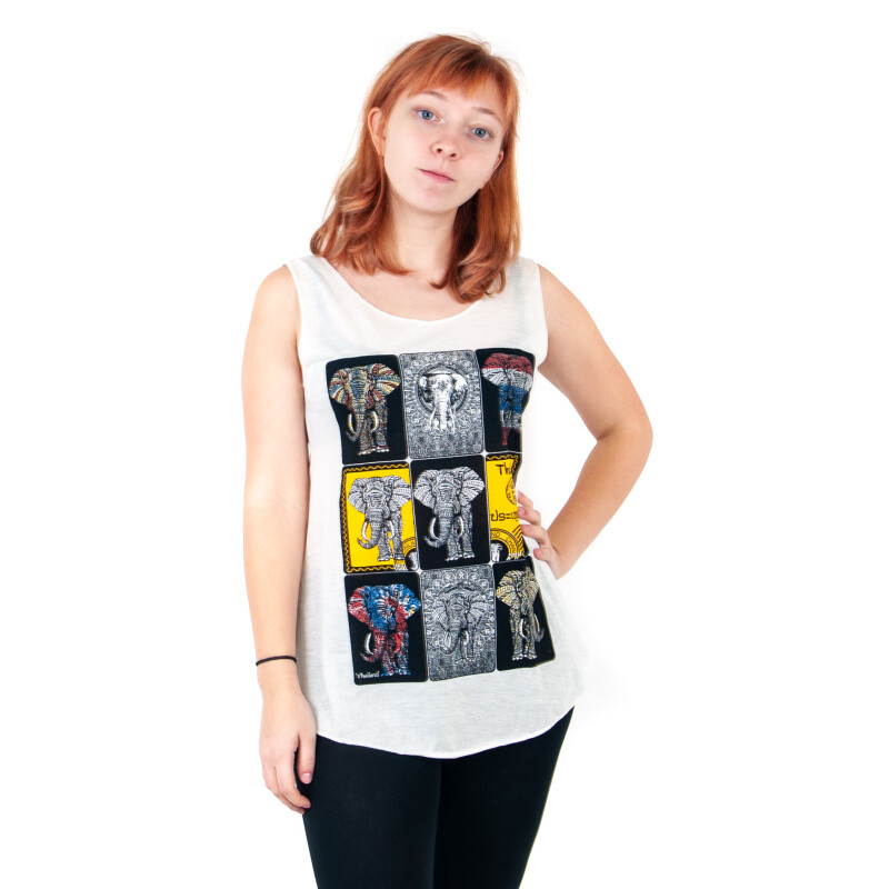 Women´s Yoga Tank Top Elephant Land Beige