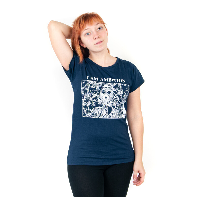 T-shirt Ladies' AMBITION L Blue
