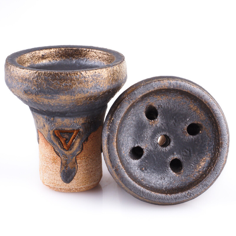 Hookah Bowl Amfora Scarab Glaze Bronze