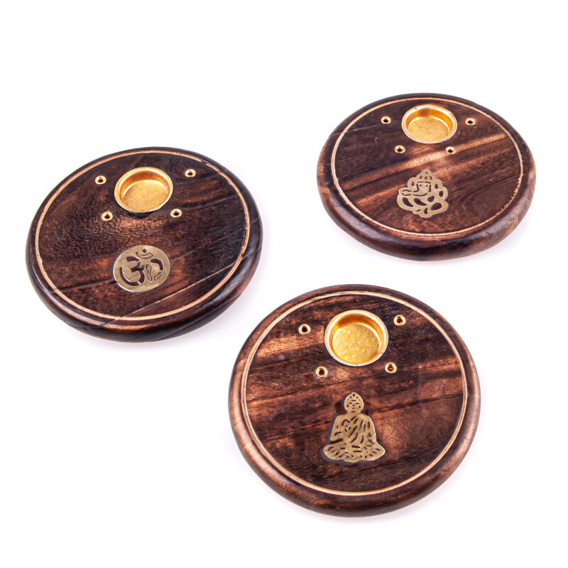 Incense Stick Holder - Plate Wood 7,5 cm