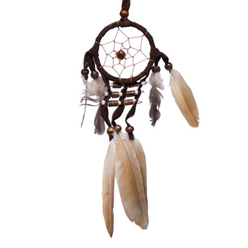 Dream Catcher Native American 6 cm Brown